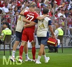 15.08.2026, Fussball Bundesliga 2026/2027, Testspiel Telecom-Cup, FC Bayern München - RB Leipzig, in der Allianz-Arena München, Konrad Laimer (FC Bayern München) angeschlagen