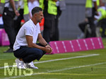 15.08.2026, Fussball Bundesliga 2026/2027, Testspiel Telecom-Cup, FC Bayern München - RB Leipzig, in der Allianz-Arena München, Trainer Martin Demichelis (RB Leipzig) nachdenklich.