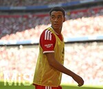 15.08.2026, Fussball Bundesliga 2026/2027, Testspiel Telecom-Cup, FC Bayern München - RB Leipzig, in der Allianz-Arena München, Jamal Musiala (Bayern München) beim Aufwärmen.
