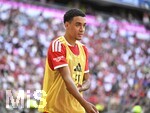 15.08.2026, Fussball Bundesliga 2026/2027, Testspiel Telecom-Cup, FC Bayern München - RB Leipzig, in der Allianz-Arena München, Jamal Musiala (Bayern München) beim Aufwärmen.