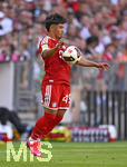 15.08.2026, Fussball Bundesliga 2026/2027, Testspiel Telecom-Cup, FC Bayern München - RB Leipzig, in der Allianz-Arena München, Maycon Cardozo (Bayern München) am Ball.