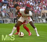 15.08.2026, Fussball Bundesliga 2026/2027, Testspiel Telecom-Cup, FC Bayern München - RB Leipzig, in der Allianz-Arena München, v.l. Maycon Cardozo (Bayern München) gegen Lutharel Geertruida (RB Leipzig) 