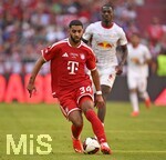 15.08.2026, Fussball Bundesliga 2026/2027, Testspiel Telecom-Cup, FC Bayern München - RB Leipzig, in der Allianz-Arena München, Ismael Saibari (FC Bayern München) am Ball.
