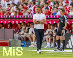 15.08.2026, Fussball Bundesliga 2026/2027, Testspiel Telecom-Cup, FC Bayern München - RB Leipzig, in der Allianz-Arena München, Trainer Martin Demichelis (RB Leipzig) nachdenklich 