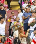 15.08.2026, Fussball Bundesliga 2026/2027, Testspiel Telecom-Cup, FC Bayern München - RB Leipzig, in der Allianz-Arena München, Lennart Karl (FC Bayern München) auf der Tribüne 