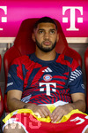 15.08.2026, Fussball Bundesliga 2026/2027, Testspiel Telecom-Cup, FC Bayern München - RB Leipzig, in der Allianz-Arena München, Ismael Saibari (FC Bayern München) auf der Bank.