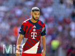 15.08.2026, Fussball Bundesliga 2026/2027, Testspiel Telecom-Cup, FC Bayern München - RB Leipzig, in der Allianz-Arena München, Ismael Saibari (FC Bayern München) beim Aufwärmen.