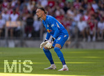 15.08.2026, Fussball Bundesliga 2026/2027, Testspiel Telecom-Cup, FC Bayern München - RB Leipzig, in der Allianz-Arena München, Torwart Maarten Vandevoordt (RB Leipzig) 
