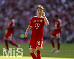 15.08.2026, Fussball Bundesliga 2026/2027, Testspiel Telecom-Cup, FC Bayern München - RB Leipzig, in der Allianz-Arena München, Tim Binder (Bayern München) nachdenklich 
