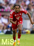 15.08.2026, Fussball Bundesliga 2026/2027, Testspiel Telecom-Cup, FC Bayern München - RB Leipzig, in der Allianz-Arena München, Sacha Boey (FC Bayern München) in Aktion.