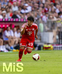15.08.2026, Fussball Bundesliga 2026/2027, Testspiel Telecom-Cup, FC Bayern München - RB Leipzig, in der Allianz-Arena München, Maycon Cardozo (Bayern München) am Ball 