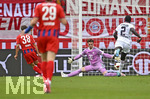 18.08.2026, Fussball Bundesliga 2026/2027, Testspiel, 1.FC Heidenheim - FC Bayern München, in der Voith-Arena Heidenheim, Yannik Wagner (1.FC Heidenheim) trifft zum 1:0