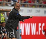 18.08.2026, Fussball Bundesliga 2026/2027, Testspiel, 1.FC Heidenheim - FC Bayern München, in der Voith-Arena Heidenheim, Trainer Frank Schmidt (1. FC Heidenheim 1846) gestikuliert