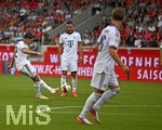 18.08.2026, Fussball Bundesliga 2026/2027, Testspiel, 1.FC Heidenheim - FC Bayern München, in der Voith-Arena Heidenheim,  Felipe Chavez (FC Bayern München) trifft zum 1:1