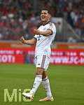 18.08.2026, Fussball Bundesliga 2026/2027, Testspiel, 1.FC Heidenheim - FC Bayern München, in der Voith-Arena Heidenheim,  Felipe Chavez (FC Bayern München),  jubelt
