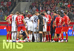 18.08.2026, Fussball Bundesliga 2026/2027, Testspiel, 1.FC Heidenheim - FC Bayern München, in der Voith-Arena Heidenheim, Jamal Musiala (Bayern München) liegt am Boden.