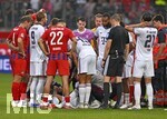 18.08.2026, Fussball Bundesliga 2026/2027, Testspiel, 1.FC Heidenheim - FC Bayern München, in der Voith-Arena Heidenheim, Jamal Musiala (Bayern München) am Boden