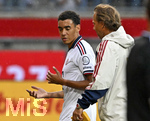 18.08.2026, Fussball Bundesliga 2026/2027, Testspiel, 1.FC Heidenheim - FC Bayern München, in der Voith-Arena Heidenheim, Jamal Musiala (Bayern München) geht aus dem Spiel
