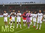 18.08.2026, Fussball Bundesliga 2026/2027, Testspiel, 1.FC Heidenheim - FC Bayern München, in der Voith-Arena Heidenheim, v.l. Hiroki Ito (FC Bayern München), Jonathan Tah (FC Bayern München), Aleksandar Pavlovic (FC Bayern München), Nathaniel Brown (FC Bayern München), Torwart Jonas Urbig (FC Bayern München), x, Michael Olise (FC Bayern München) und Harry Kane (FC Bayern München) 