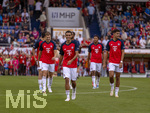 18.08.2026, Fussball Bundesliga 2026/2027, Testspiel, 1.FC Heidenheim - FC Bayern München, in der Voith-Arena Heidenheim,  Jamal Musiala (Bayern München) gut gelaunt 