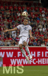 18.08.2026, Fussball Bundesliga 2026/2027, Testspiel, 1.FC Heidenheim - FC Bayern München, in der Voith-Arena Heidenheim, Jamal Musiala (Bayern München) Kopfball 