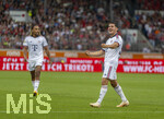 18.08.2026, Fussball Bundesliga 2026/2027, Testspiel, 1.FC Heidenheim - FC Bayern München, in der Voith-Arena Heidenheim, Torjubel Felipe Chavez (re, FC Bayern München), 