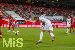 18.08.2026, Fussball Bundesliga 2026/2027, Testspiel, 1.FC Heidenheim - FC Bayern München, in der Voith-Arena Heidenheim, Kopfball Harry Kane (FC Bayern München) 
