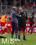 18.08.2026, Fussball Bundesliga 2026/2027, Testspiel, 1.FC Heidenheim - FC Bayern München, in der Voith-Arena Heidenheim, v.li: Trainer Vincent Kompany (FC Bayern München), Trainer Frank Schmidt (1. FC Heidenheim 1846) 