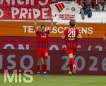 18.08.2026, Fussball Bundesliga 2026/2027, Testspiel, 1.FC Heidenheim - FC Bayern München, in der Voith-Arena Heidenheim, Torjubel Yannik Wagner (1.FC Heidenheim) 