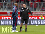 18.08.2026, Fussball Bundesliga 2026/2027, Testspiel, 1.FC Heidenheim - FC Bayern München, in der Voith-Arena Heidenheim, v.li: Trainer Vincent Kompany (FC Bayern München), Trainer Frank Schmidt (1. FC Heidenheim 1846) 