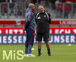 18.08.2026, Fussball Bundesliga 2026/2027, Testspiel, 1.FC Heidenheim - FC Bayern München, in der Voith-Arena Heidenheim, v.li: Trainer Vincent Kompany (FC Bayern München), Trainer Frank Schmidt (1. FC Heidenheim 1846) 