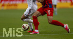 18.08.2026, Fussball Bundesliga 2026/2027, Testspiel, 1.FC Heidenheim - FC Bayern München, in der Voith-Arena Heidenheim, Zweikampf um den Ball, detail.
