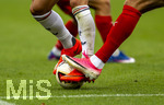 18.08.2026, Fussball Bundesliga 2026/2027, Testspiel, 1.FC Heidenheim - FC Bayern München, in der Voith-Arena Heidenheim, Zweikampf um den Ball, detail.