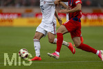 18.08.2026, Fussball Bundesliga 2026/2027, Testspiel, 1.FC Heidenheim - FC Bayern München, in der Voith-Arena Heidenheim, Zweikampf, Duell, Aktion, Action,  um den Ball