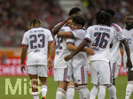 18.08.2026, Fussball Bundesliga 2026/2027, Testspiel, 1.FC Heidenheim - FC Bayern München, in der Voith-Arena Heidenheim, Torjubel, Felipe Chavez (FC Bayern München), Maycon Cardozo (Bayern München), Wisdom Mike (FC Bayern München) 