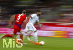18.08.2026, Fussball Bundesliga 2026/2027, Testspiel, 1.FC Heidenheim - FC Bayern München, in der Voith-Arena Heidenheim, Ismael Saibari (FC Bayern München) am Ball 