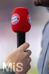 18.08.2026, Fussball Bundesliga 2026/2027, Testspiel, 1.FC Heidenheim - FC Bayern München, in der Voith-Arena Heidenheim, Mikrofon des Vereins-Senders FC Bayern - TV.