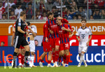 18.08.2026, Fussball Bundesliga 2026/2027, Testspiel, 1.FC Heidenheim - FC Bayern München, in der Voith-Arena Heidenheim, Julian Niehues (1. FC Heidenheim 1846) und Yannik Wagner (1.FC Heidenheim) Torjubel 