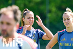 19.08.2026, München, Deutschland. Google Pixel Frauen-Bundesliga: Die FC Bayern Frauen absolvieren auf dem FC Bayern Campus eine Trainingseinheit vor dem Bundesliga-Saisonauftakt gegen den 1. FC Union Berlin. Lena Oberdorf (FC Bayern Frauen)