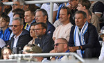 22.08.2026, Fussball DFB-Pokal 2026/27, 1.Runde, TSV 1860 München - Holstein Kiel, im Stadion an der Grünwalderstrasse in München, Präsident Gernot Mang (TSV 1860 München) nachenklich auf der Tribüne


