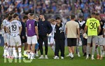 22.08.2026, Fussball DFB-Pokal 2026/27, 1.Runde, TSV 1860 München - Holstein Kiel, im Stadion an der Grünwalderstrasse in München, Trainer Alper Kayabunar (TSV 1860 München) ist nach dem Spiel nachdenklich.


