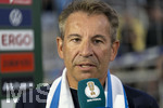 22.08.2026, Fussball DFB-Pokal 2026/27, 1.Runde, TSV 1860 München - Holstein Kiel, im Stadion an der Grünwalderstrasse in München, Präsident Gernot Mang (TSV 1860 München) nach dem Spiel gut gelaunt beim Interview.