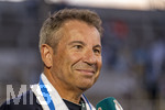 22.08.2026, Fussball DFB-Pokal 2026/27, 1.Runde, TSV 1860 München - Holstein Kiel, im Stadion an der Grünwalderstrasse in München, Präsident Gernot Mang (TSV 1860 München) nach dem Spiel gut gelaunt beim Interview.