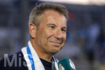 22.08.2026, Fussball DFB-Pokal 2026/27, 1.Runde, TSV 1860 München - Holstein Kiel, im Stadion an der Grünwalderstrasse in München, Präsident Gernot Mang (TSV 1860 München) nach dem Spiel gut gelaunt beim Interview.