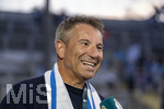 22.08.2026, Fussball DFB-Pokal 2026/27, 1.Runde, TSV 1860 München - Holstein Kiel, im Stadion an der Grünwalderstrasse in München, Präsident Gernot Mang (TSV 1860 München) nach dem Spiel gut gelaunt beim Interview. 