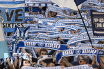 22.08.2026, Fussball DFB-Pokal 2026/27, 1.Runde, TSV 1860 München - Holstein Kiel, im Stadion an der Grünwalderstrasse in München, Löwenfans schwenken ihre Schals