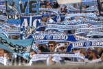 22.08.2026, Fussball DFB-Pokal 2026/27, 1.Runde, TSV 1860 München - Holstein Kiel, im Stadion an der Grünwalderstrasse in München, Löwenfans schwenken ihre Schals