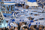 22.08.2026, Fussball DFB-Pokal 2026/27, 1.Runde, TSV 1860 München - Holstein Kiel, im Stadion an der Grünwalderstrasse in München, Löwenfans schwenken ihre Schals