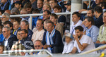 22.08.2026, Fussball DFB-Pokal 2026/27, 1.Runde, TSV 1860 München - Holstein Kiel, im Stadion an der Grünwalderstrasse in München, Tribüne, mitte: Präsident Gernot Mang (TSV 1860 München), re. oben: 1860-Aufsichtsratmitglied Nicolai Walch