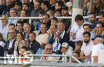 22.08.2026, Fussball DFB-Pokal 2026/27, 1.Runde, TSV 1860 München - Holstein Kiel, im Stadion an der Grünwalderstrasse in München, Tribüne, mitte: Präsident Gernot Mang (TSV 1860 München), re. oben: 1860-Aufsichtsratmitglied Nicolai Walch